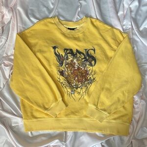 Vans Vibrant Yellow Graphic Sweatshirt Women’s XL